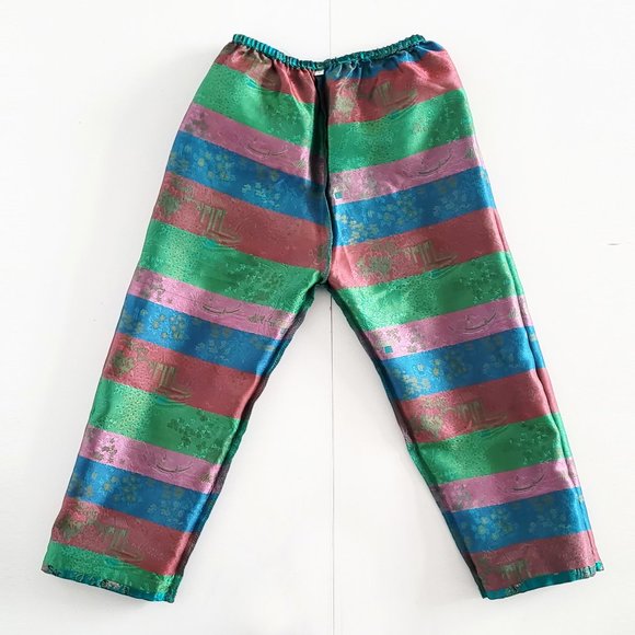 Vintage Children Traditional Chinese Pyjama Shirt and Pants Set - Size Youth 8 - Picture 12 of 14